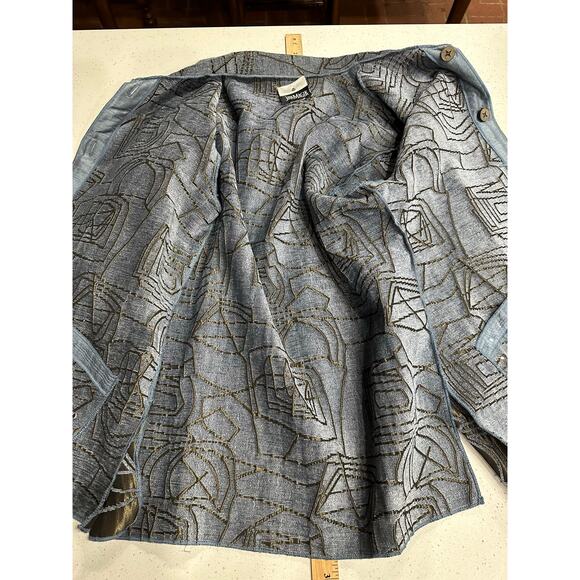 Yak Magik Women’s Jacket Embroidered Embellished Metallic Artsy Boho Nepal M/L - Picture 13 of 16